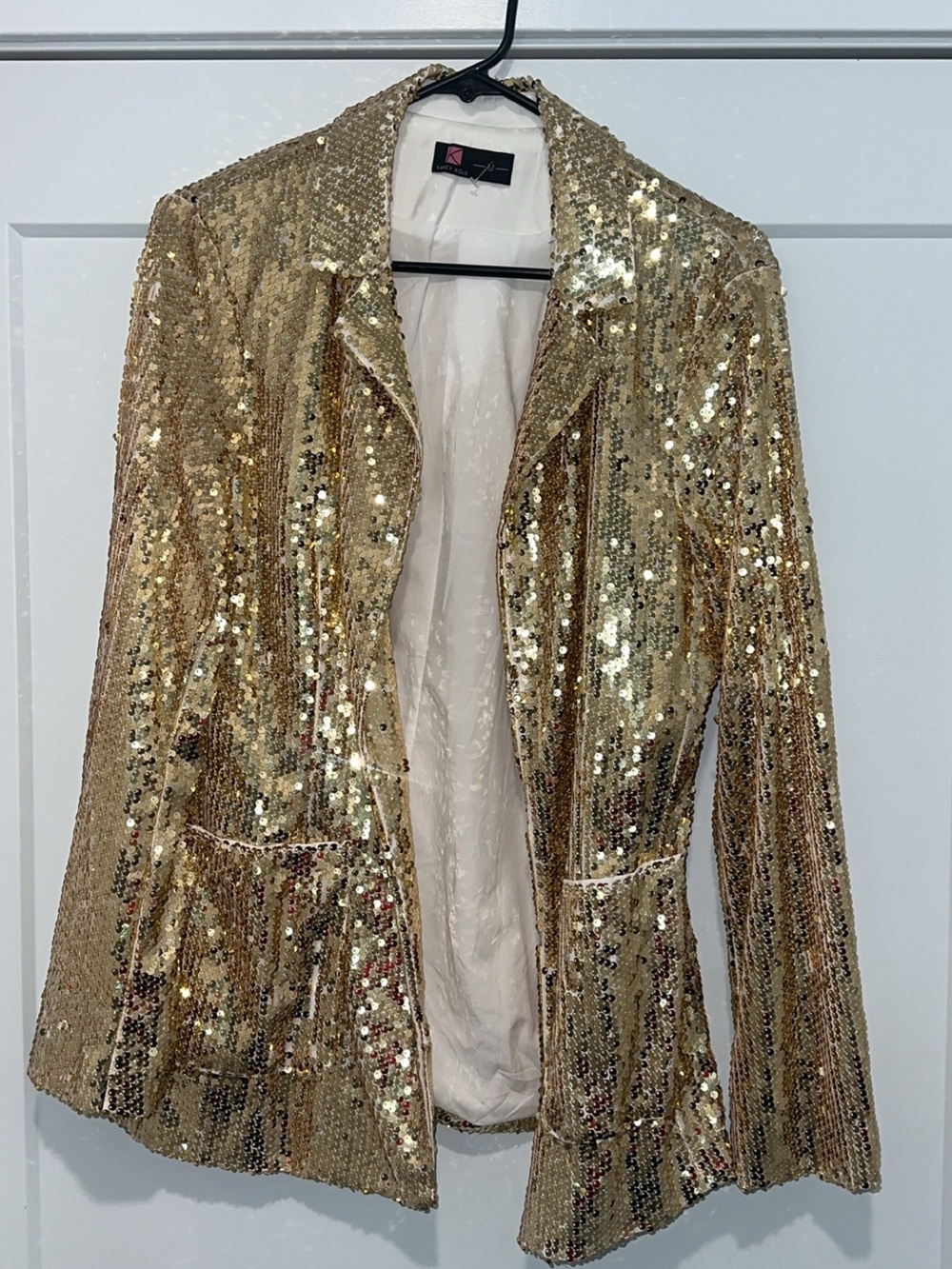 Kancy Kole Gold Sequin Blazer Jacket